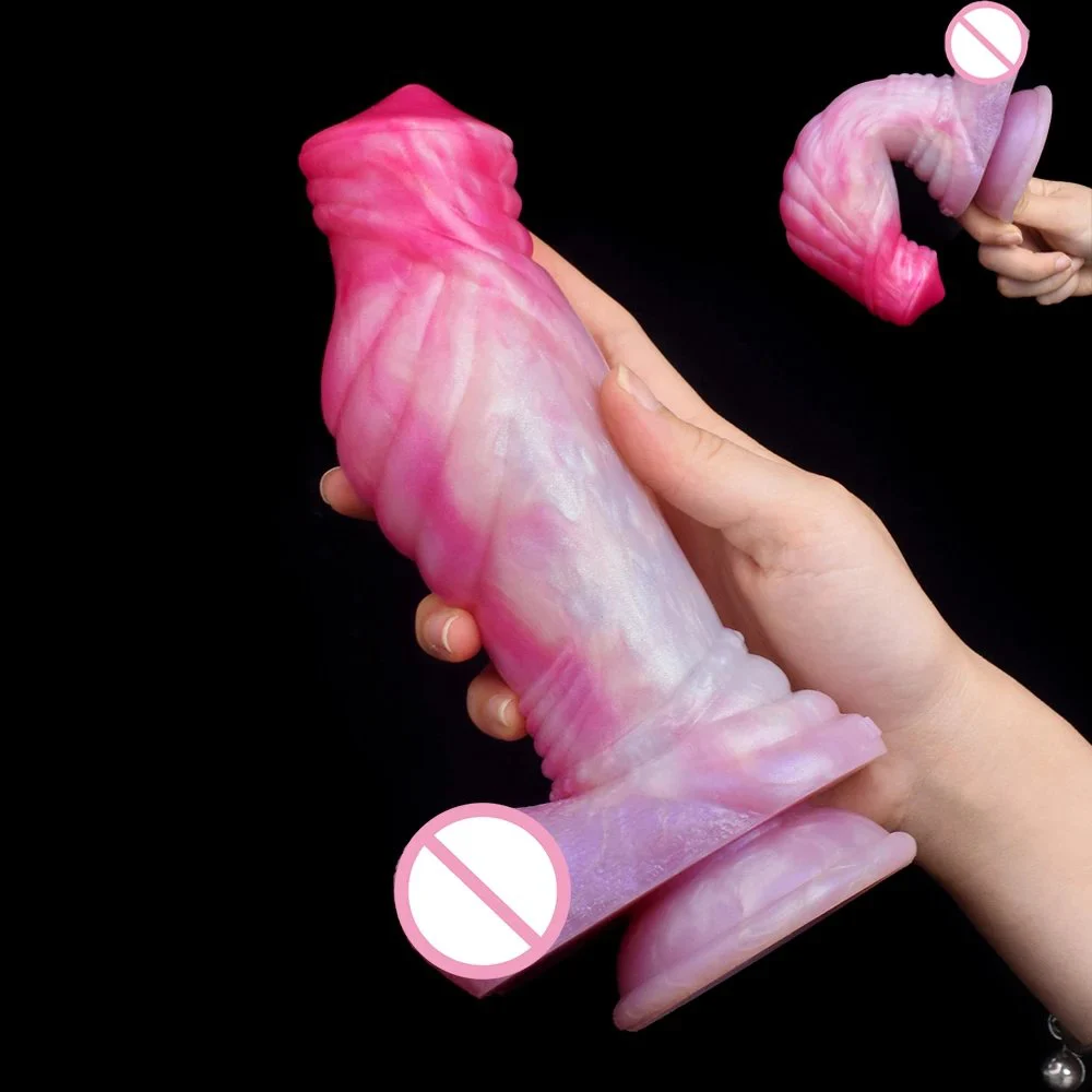Thick Silicone Wolf Dildo With Suction Cup Sex Toys for Women Vaginal Color Mixed Large Penis Butt Plug Female Masturbator