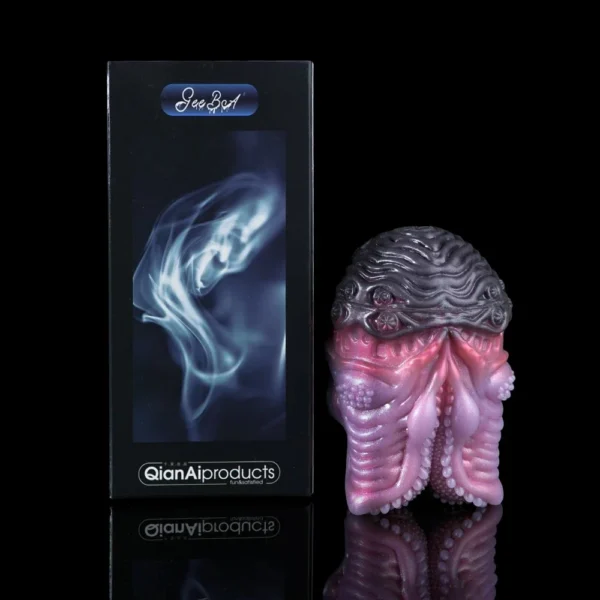 Purple Soft Egg Stroker for Men Unique Alien Shape Single-Channel Masturbation Sleeve