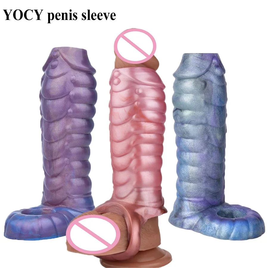 Fury Dragon Multi Functional Dildo Girth Enhancer Silicone Dildo Penis Sleeve Cover Penis Ring Delay Ejaculation Extender