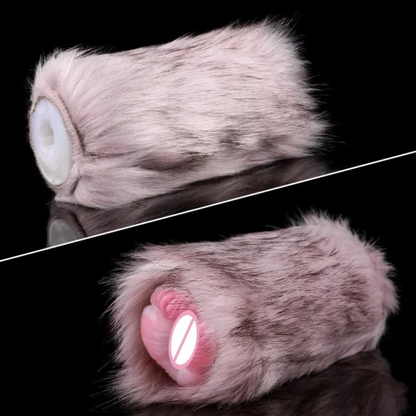 Male Dog Cup Silicone Masturbator Suction Cup Toy Soft Realistic Stimulation Pocket Masturbator for Adults