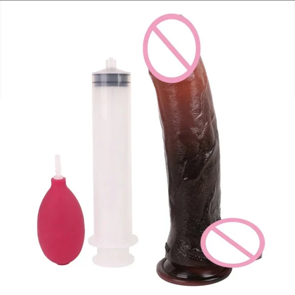 Water Spray Dildo Simulates Intercourse Black Dildo Gay Adult Anal Plug Realistic Big Penis Fun Silicone Sex Toys Adult