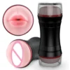 Male Masturbation Cup Sex Toy Aircraft Cup Design with Flashlight Type Feature for Men