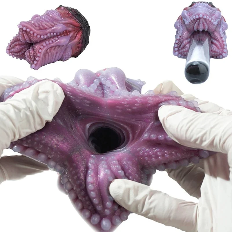 Purple Black Silicone Male Masturbator Fantasy Beast Egg Design Onahole Pocket Pussy Sex Toys Adult Men Stroker
