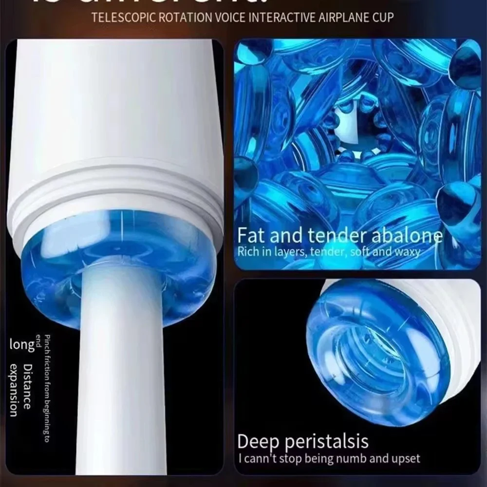 Male Masturbation Appliance Fully Automatic Electric Airplane Mug Adult Sex Toys Dildo Retractable Rotating Sex Machine