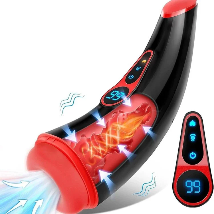 Electric Digital Display Male Penis Trainer Sucking Massage Masturbation Cup with Voice Sex Toys for Male