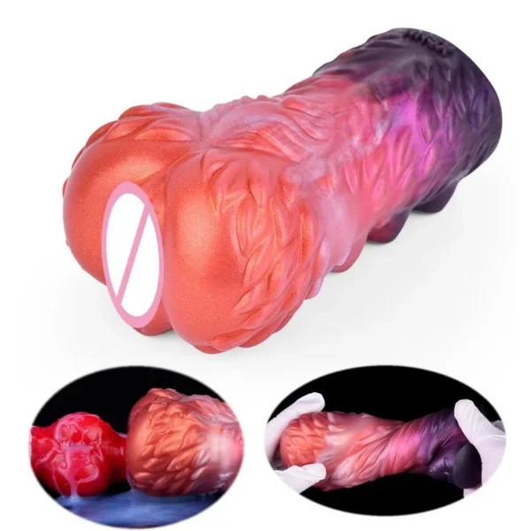 Realistic Dog Vagina Lifelike Artificial Male Masturbator Animal Dual Channel Real Pocket Pussy Sex Toys Erotic Goods