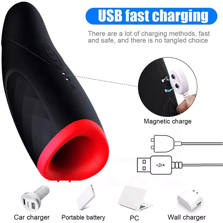 Sucking Sex Toys for Men Automatic Heating Deep Throat Masturbation Male Sucking Masturbator Cup
