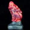 Weird Anal Plug Monster Dildo Fire Dragon Color Silicone Realistic Huge Cock Penis Dildos with Women