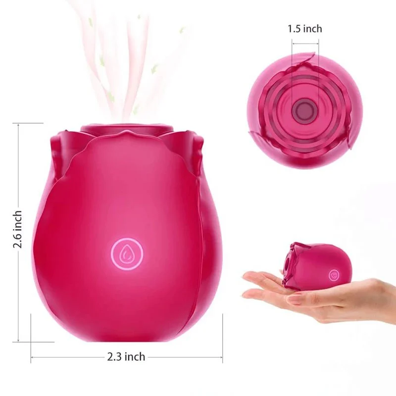 Waterproof Rose Toys Clitoral Suction Cup Breast Sucking Stimulator Silicone Adult Sex Toys Rose Vibrator