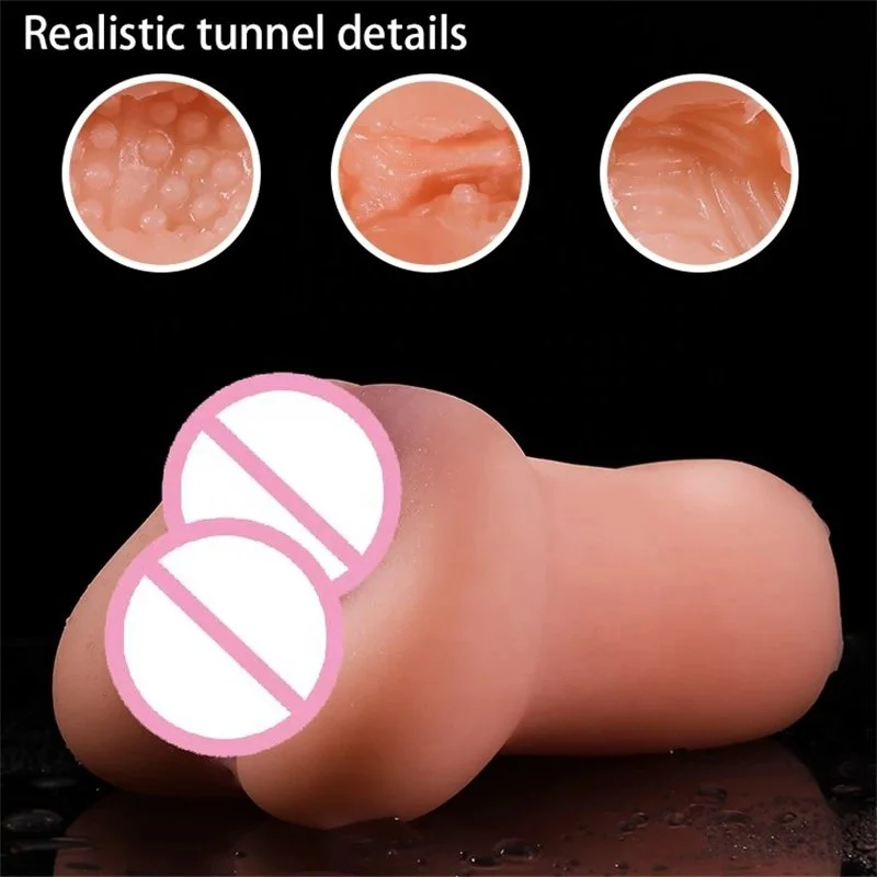 Realistic Dual Open Pocket Pussy and Mouth Vagina Sex Toys for Men Masturbating