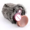 Fur Animal Masturbation Cup Fur Removable Interior Anti-slip Design