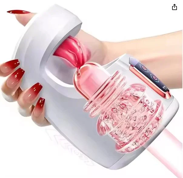 High-quality Tongue Licking Airplane Cup Male Massager, Stimulating Intelligent Stress Reducing Masturbator
