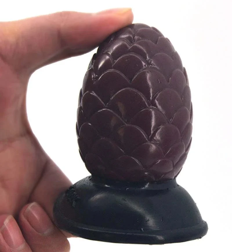 Unique Pine Cone Anal Plug Dildo 9.5cm with Strong Suction Cup G Spot Stimulate Adult Sex Toy