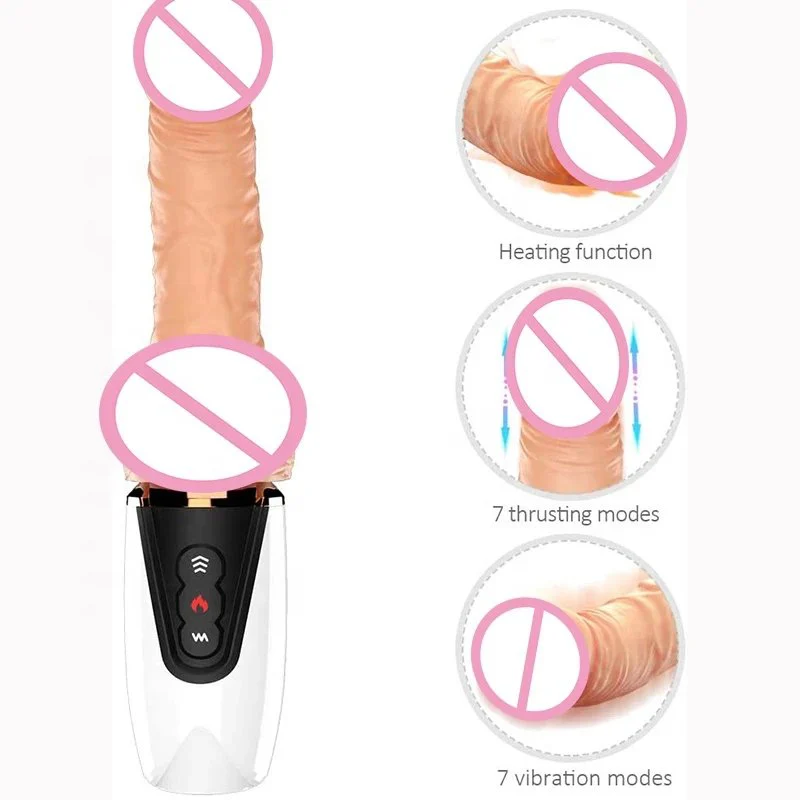 Women Medical Silicone Handheld Big Size 7 Frequency Vibrating Swing Sex Doll Toys Spirit Condom
