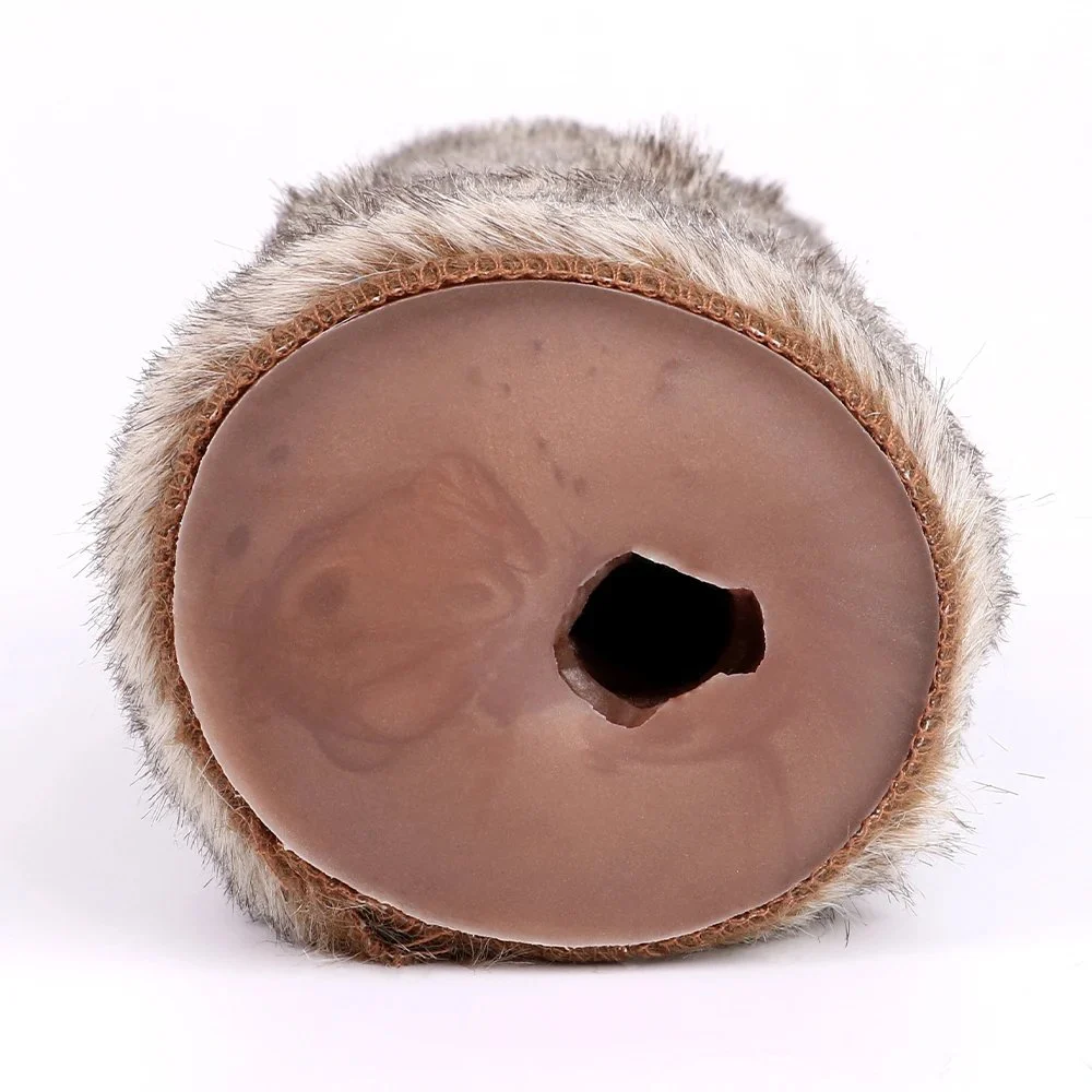 Man Masturbation Sex Toy Realistic Animal lion Vagina with Fur Soft Pocket Pussy Sex Toy for Male