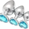 Trainer Extensions 3 Pack Anal Plug Kit Aluminium Alloy Waterproof Butt Toy for Female Anal Sex Toys Men Women Gifts