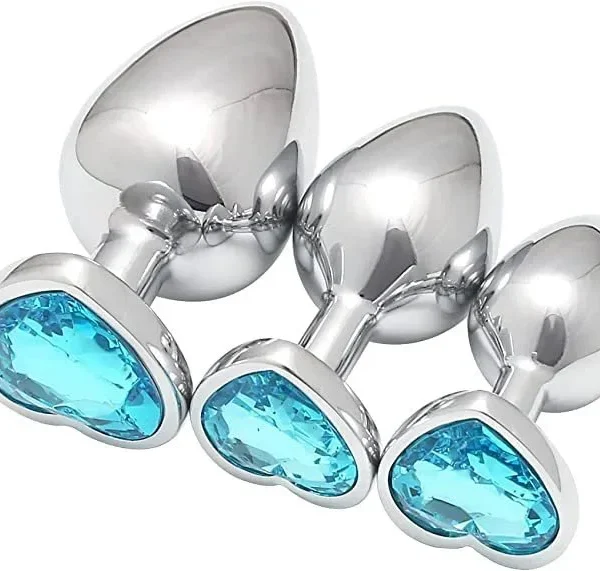 Trainer Extensions 3 Pack Anal Plug Kit Aluminium Alloy Waterproof Butt Toy for Female Anal Sex Toys Men Women Gifts