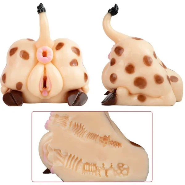 Long Neck Seruph Fantasy Creature Dual Channel Silicone Male Masturbator Penis Massage Toy Adult Pleasure