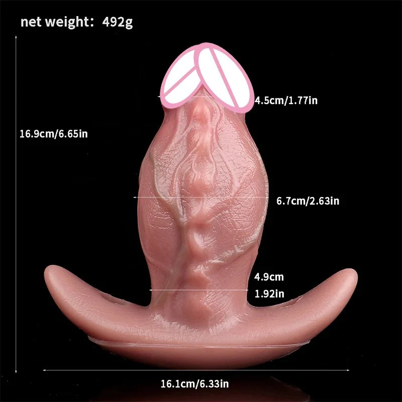 Placement of Skin Soft Liquid Silicone Anal Plugs, Adjustable and Removable Bondage Play Toys, Anal Plugs with Vibrators