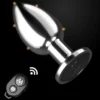 Wireless Remote Control 10 Frequency Silicone Vibrating Anal Plug Anal Stimulating for Couples