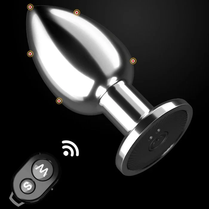 Wireless Remote Control 10 Frequency Silicone Vibrating Anal Plug Anal Stimulating for Couples