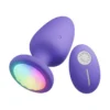 Wireless Remote Control USB Rechargeable Silicone LED Light up Plug Anal Vibrator Glowing Vibrating Butt Plugs for Couples Men