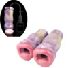 Fantasy Oral Masturbator Cup Eldritch Lips Design with Purple Flame Style for Men