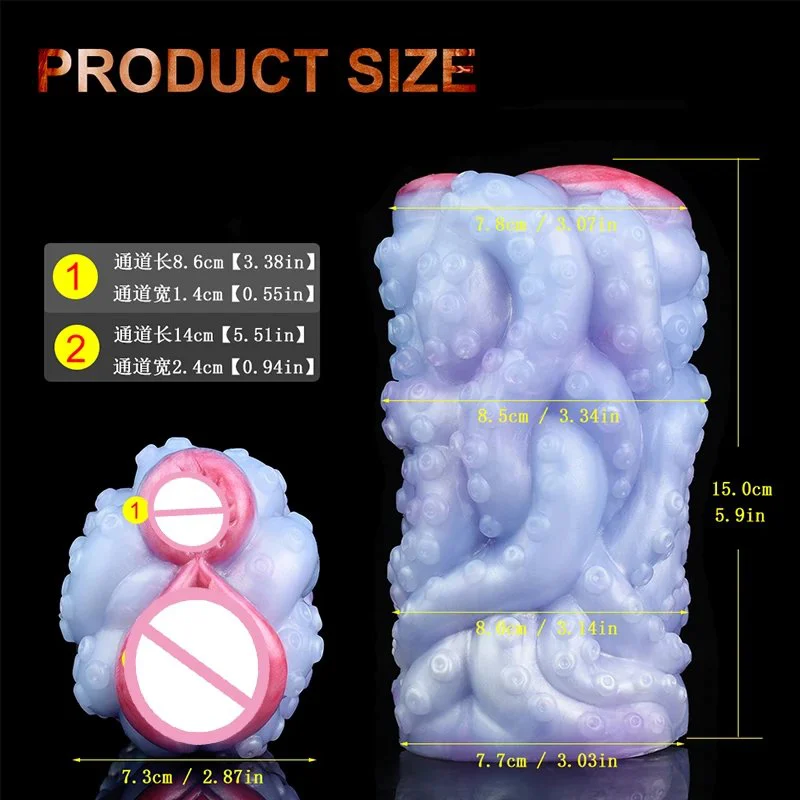 Male Masturbator Sex Toy Fantasy Tentacle Stroker 10 Modes Vibrator Adult Suppliers Soft Silicone Anal Vaginal Pussy