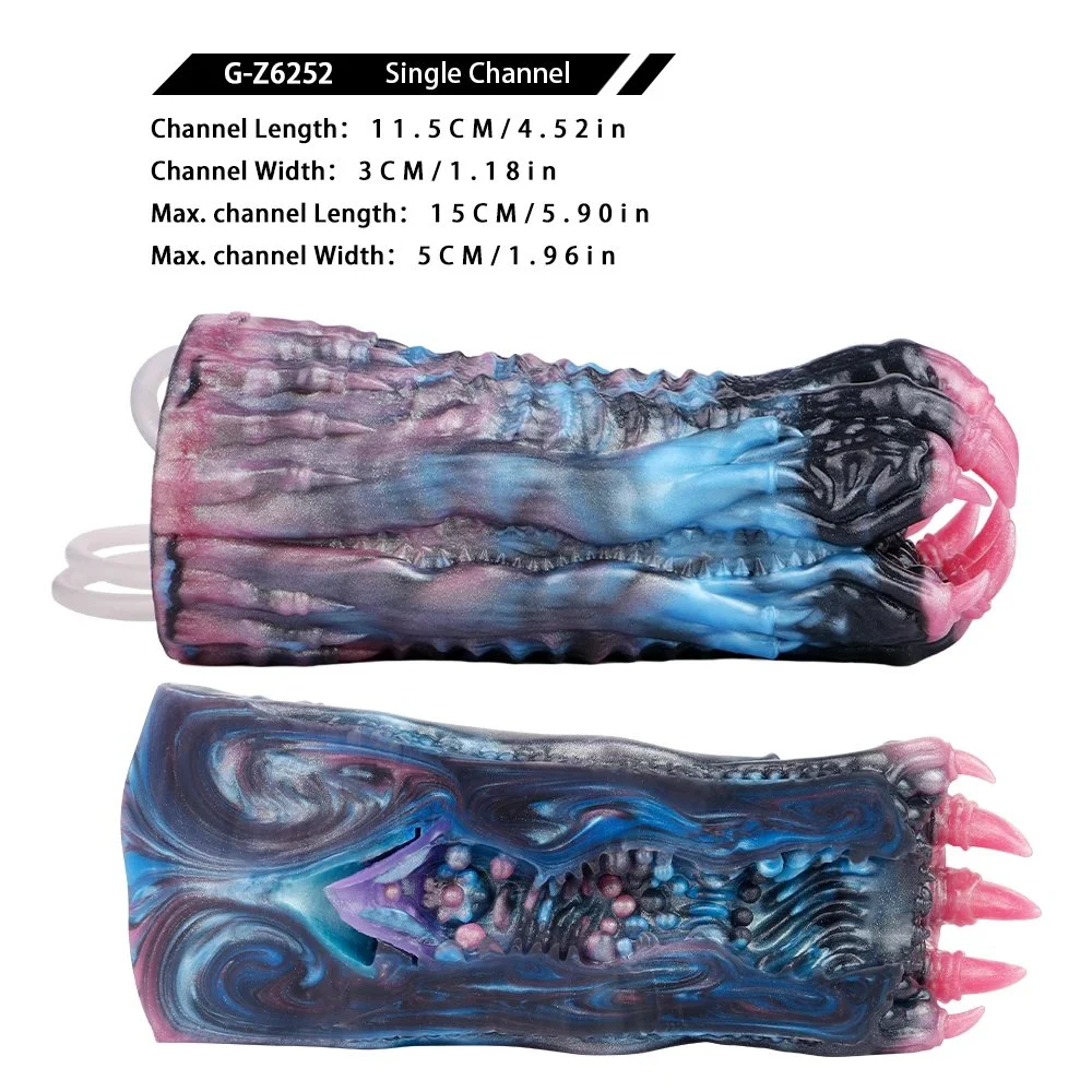 Silicone Alien Stroker Fantasy Single Channel Male Masturbator Unique Vagina Adult Sex Toys Pocket Pussy Lifelike