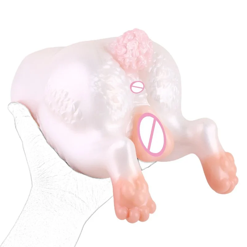 Silicone-based Male Masturbator Shaped Like a Miniature Pig Featuring a Dual-channel Design and a Strong Sense of Envelopment