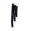 Adult Sex Products Double Headed Simulation Penis Elongated Transparent Silicone Dildo Masturbator Rod