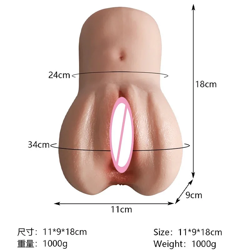 Simulation Dual Channel Male Masturbator Experience Realistic Silicone Material Sex Toys Wrapped Feeling Masturbator