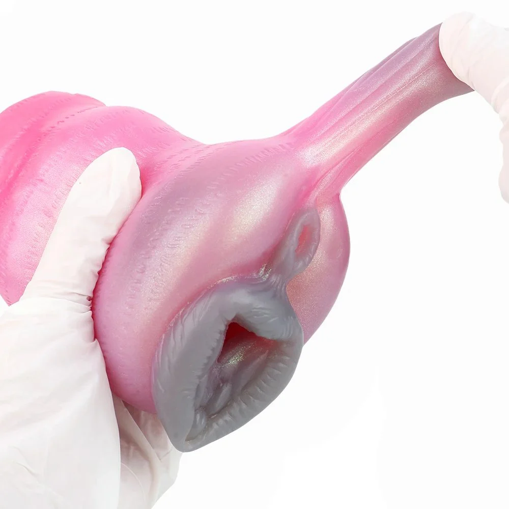 Soft Silicone Fantasy Monster Wolf Vagina Male Masturbation Cup Polarized Gold Powder Fantasy Dragon Beast Adult Toys