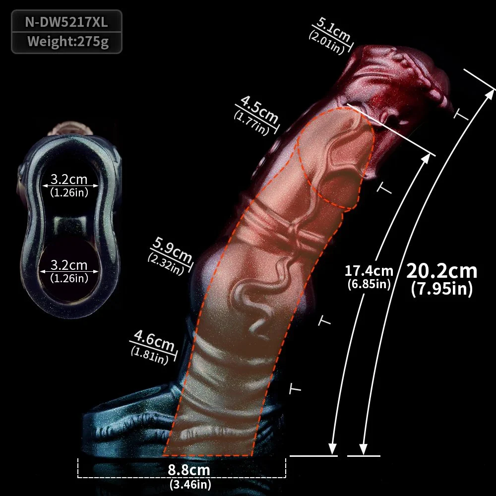 Male Penis Sleeve Made of Soft Liquid Silicone Large Size Penis Enlargement Dildo Sleeve Sex Toys for Realistic Experiences