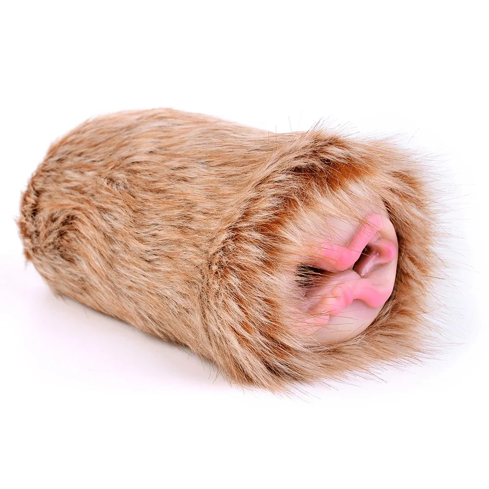 Fantasy Spinning Elk Masturbator Plush Monster Pussy Silicone Soft Tight Male Masturbation Cup Adult Sex Toys
