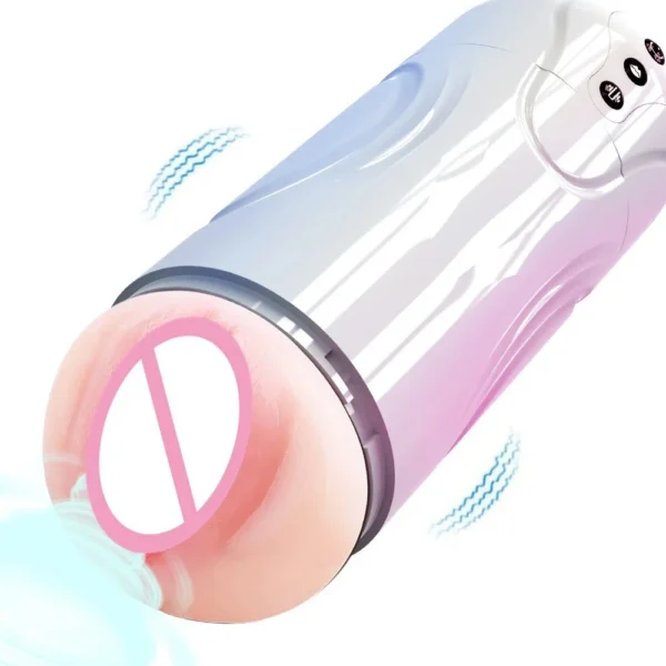 Realistic Pocket Pussy Automatic Voice Heat Sucking Male Masturbator Sex Toys for Men With Textured Channels