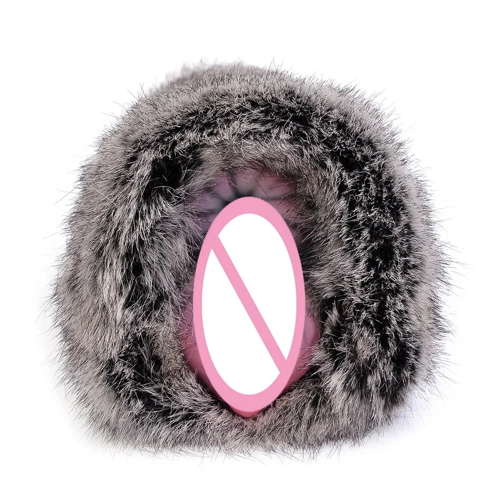 Soft Silicone Male Masturbators Artificial Animal Cow Vagain with Fur Pocket Pussy Sex Toy for Man