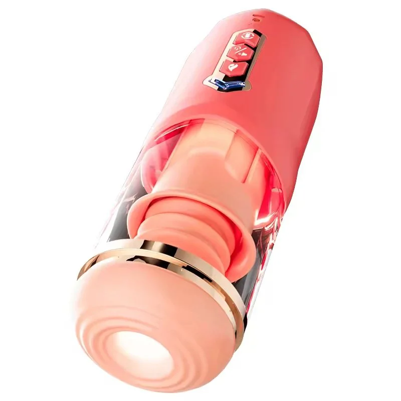 Fully Automatic Hand-free Airplane Cup Electric Retractable Men's Adult Masturbation Device Erotic Sex Toys Waterproof Real
