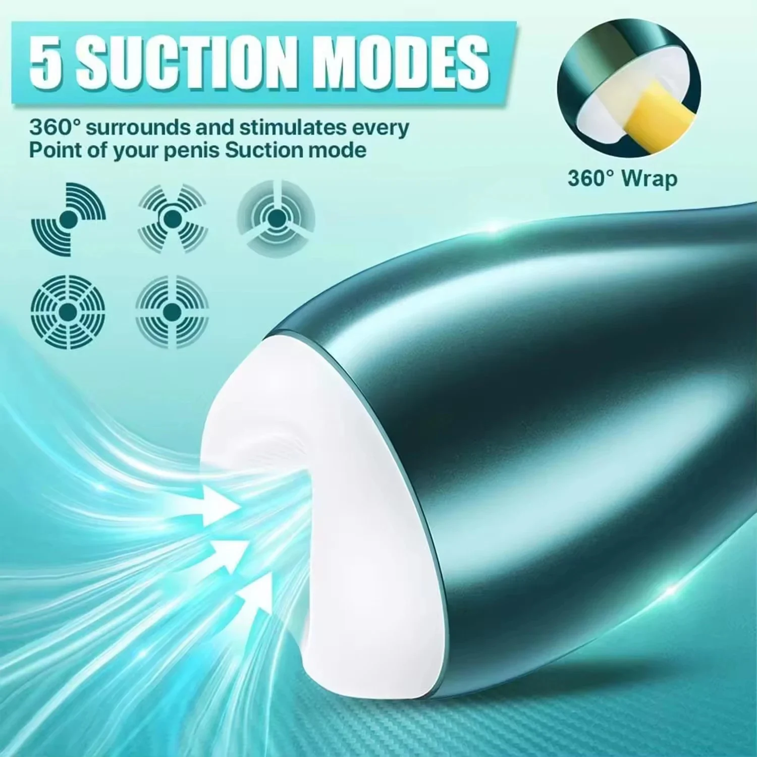 Masturbator for Man Male Masturbator Penis Pump Stroker with 5 Vibrating & Sucking Modes for Penis Stimulation,adult Toys