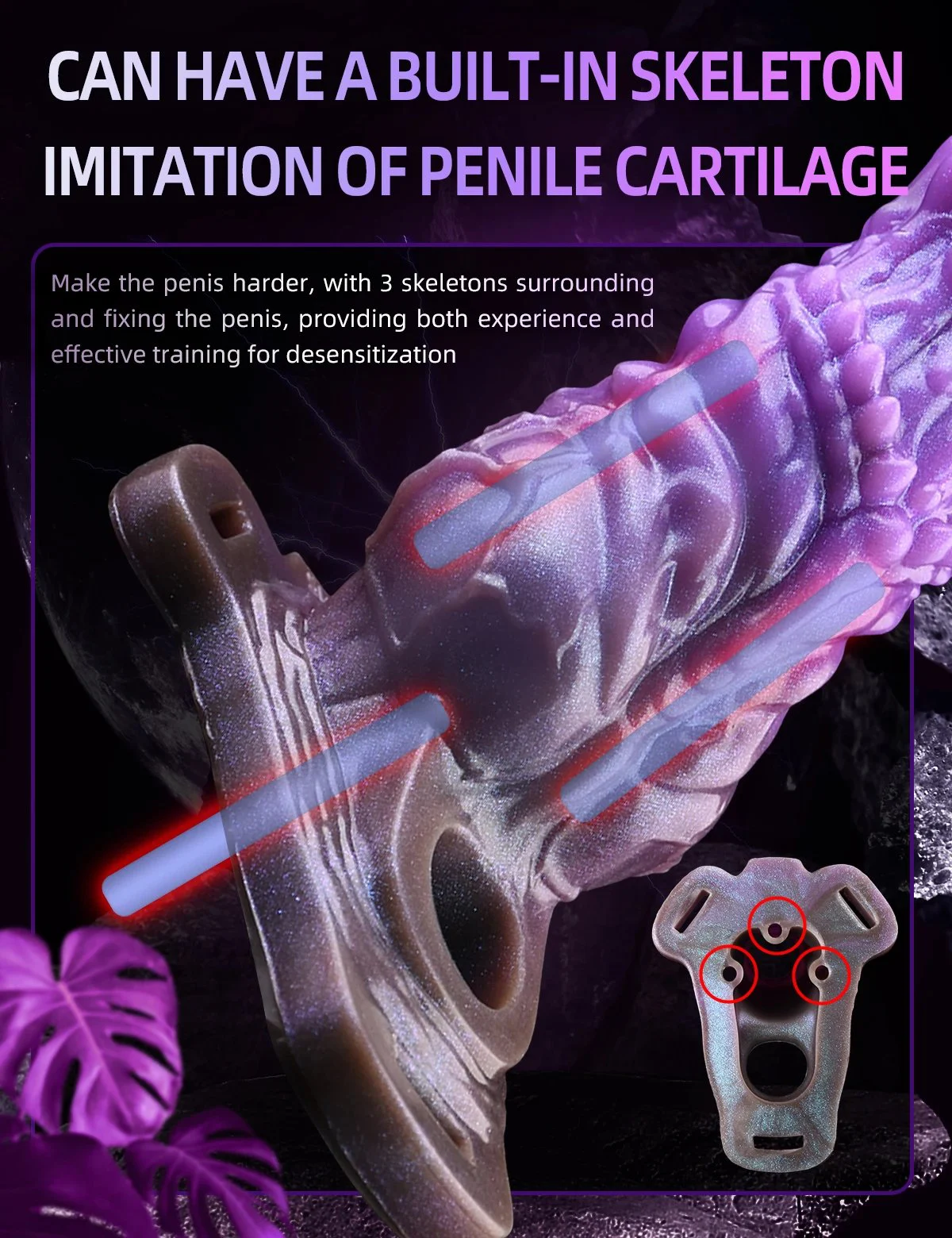 Monster Penis Extender Sleeve with Cock Ring Male Penis Sleeve Enlarger Silicone Adult Sex Toy, Knot Penis Sheath for Men
