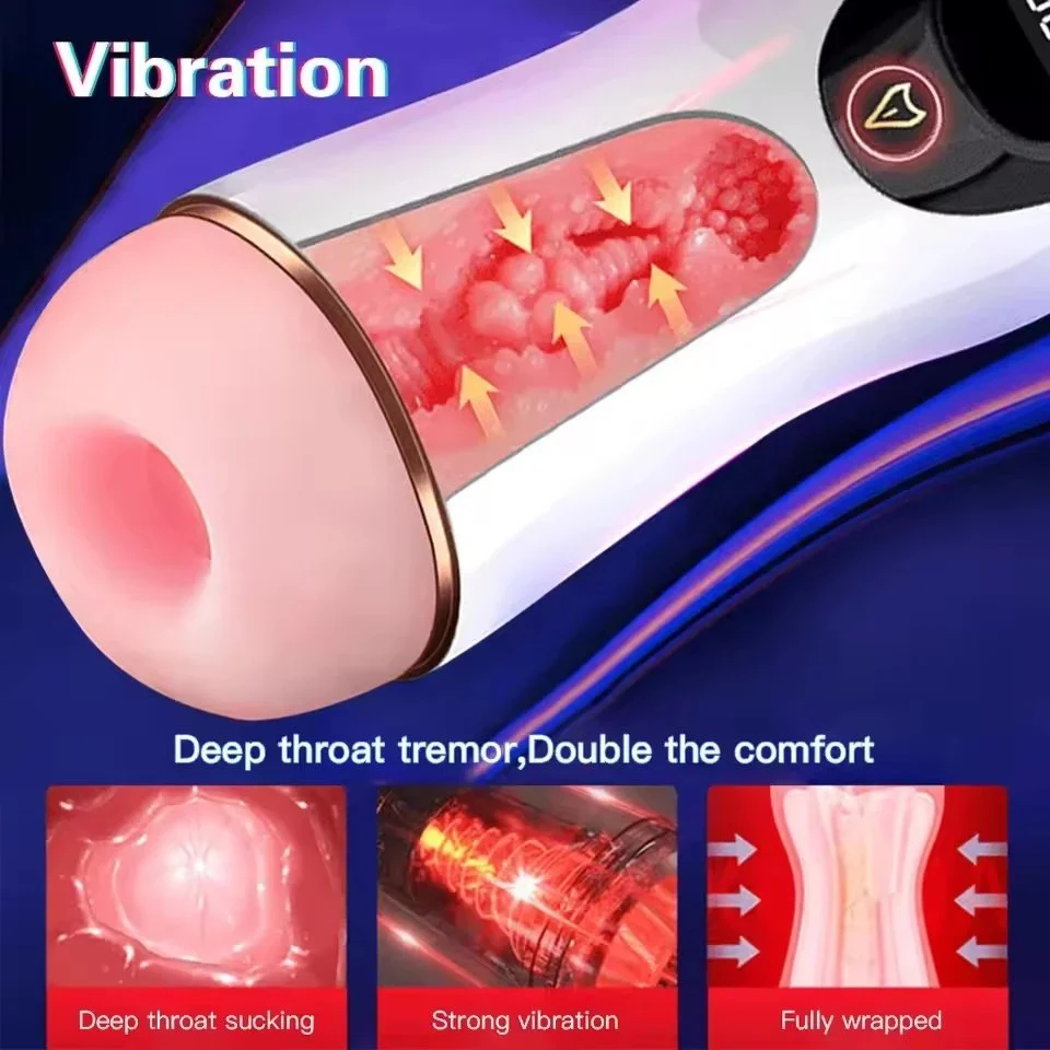 Fully Automatic Intelligent Men's Masturbator Cup Adult Sex Products with Multi-Frequency Aircraft Vibration Sound Features