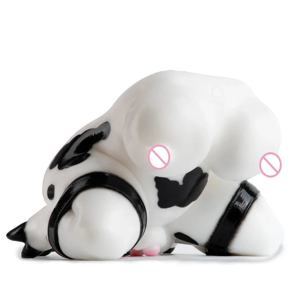 Milk Cow Style Pussy Male Masturbator Silicone Soft Penis Stroker Monster Buttock Half Body Masturbator Sex Toys for Men