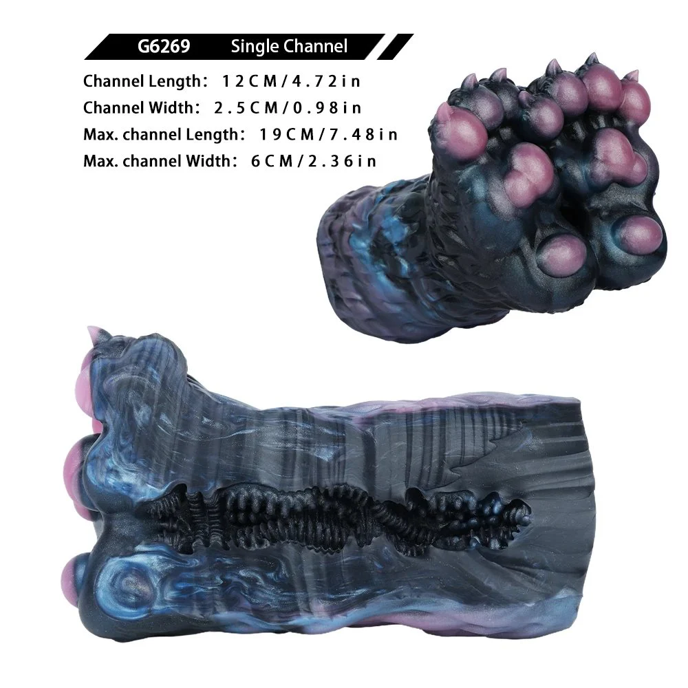 Monster Beast's Animal Foot Masturbator for Men One Channel Silicone Male Stroker Pocket Pussy Adult Sex Toys