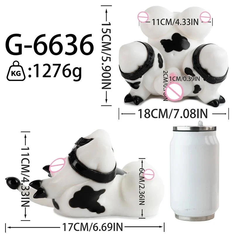 Muqi Moya Sweet Cow Fantasy Creature Male Masturbator Single Channel Silicone Realistic Feeling Adult Pleasure Toy for Men 18+
