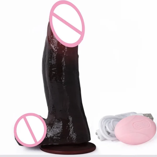 Wireless Remote Control Vibrator Huge Silicone Dark Realistic Dildo Vibrator Women Masturbator Sex Toy for Women