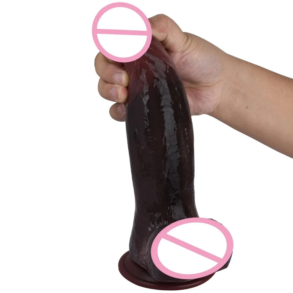 Wireless Remote Control Vibrator Huge Silicone Dark Realistic Dildo Vibrator Women Masturbator Sex Toy for Women