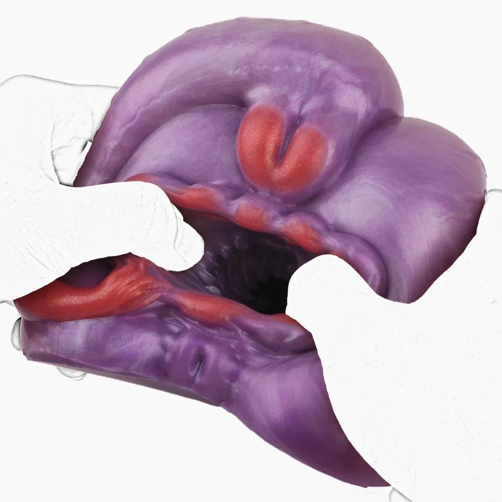 Purple Red Silicone for Adult Men Fantasy Animal Ass Male Masturbator Realistic Vagina Pocket Pussy Sex Toys