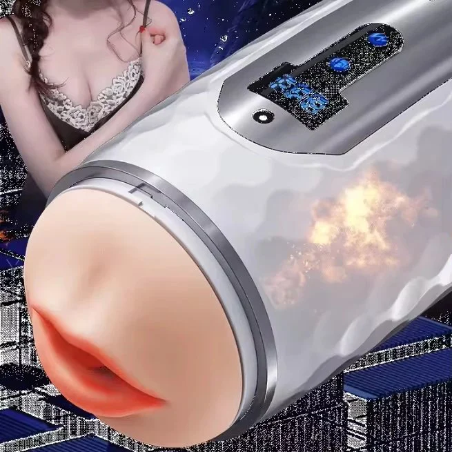 High-End Adult Sex Toys Double-Headed Automatic Aircraft Cup Pulse Vibration Male Masturbator Easy Clean Multiple Modes Counting