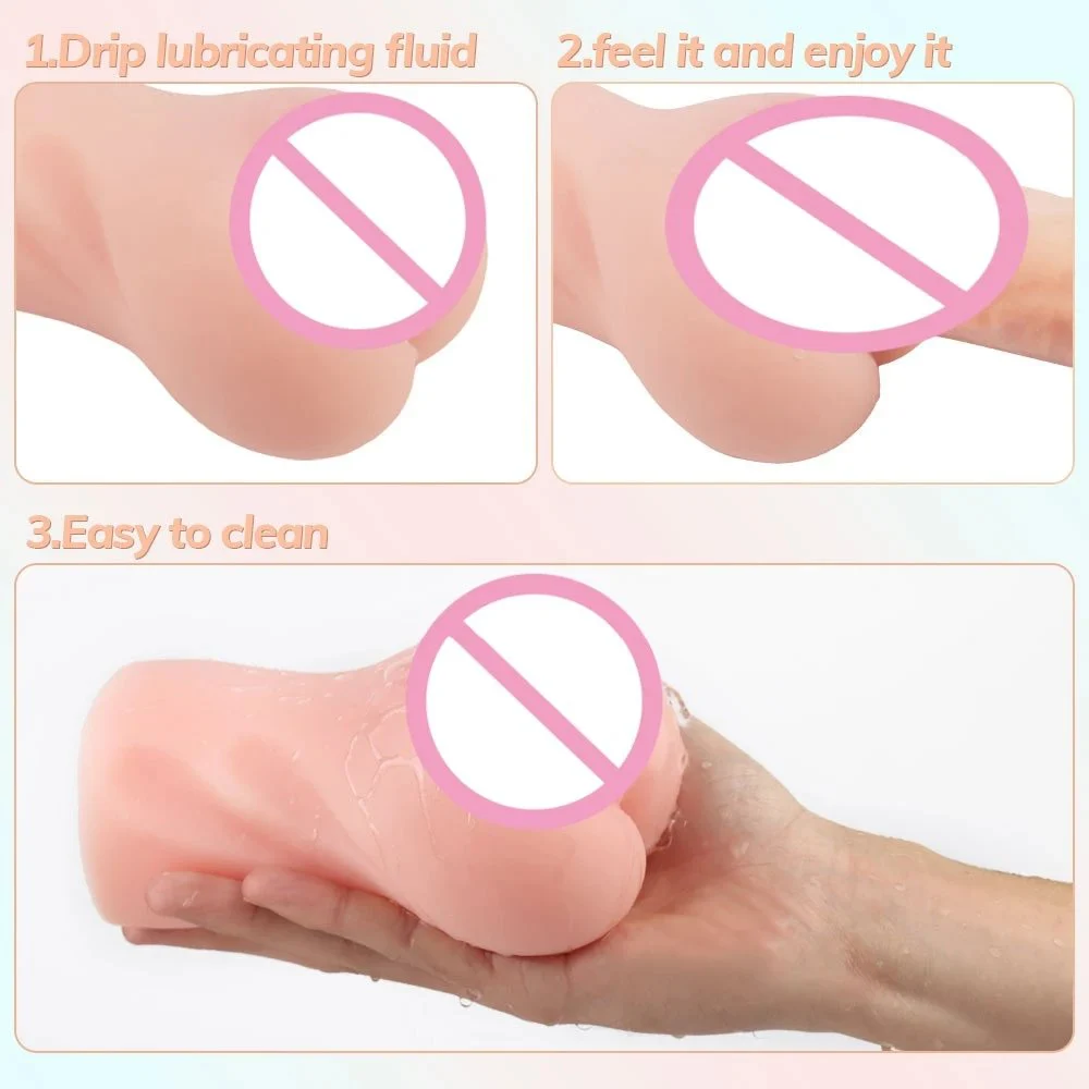Labia-Shaped Soft-Textured Male Masturbation Sleeve