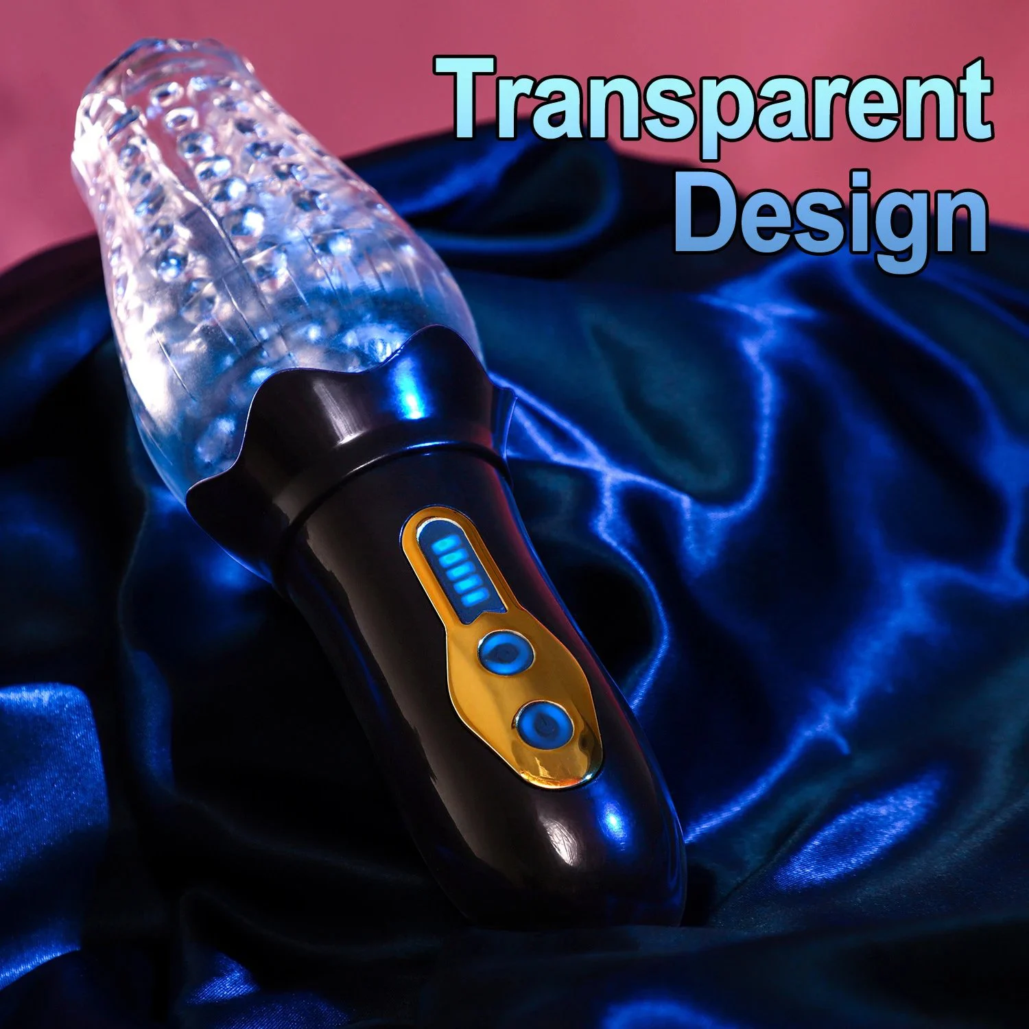 Multi-frequency Frequency Flashing Transparent Automatic Rotation Male Masturbation Aircraft Cup Sex Toys